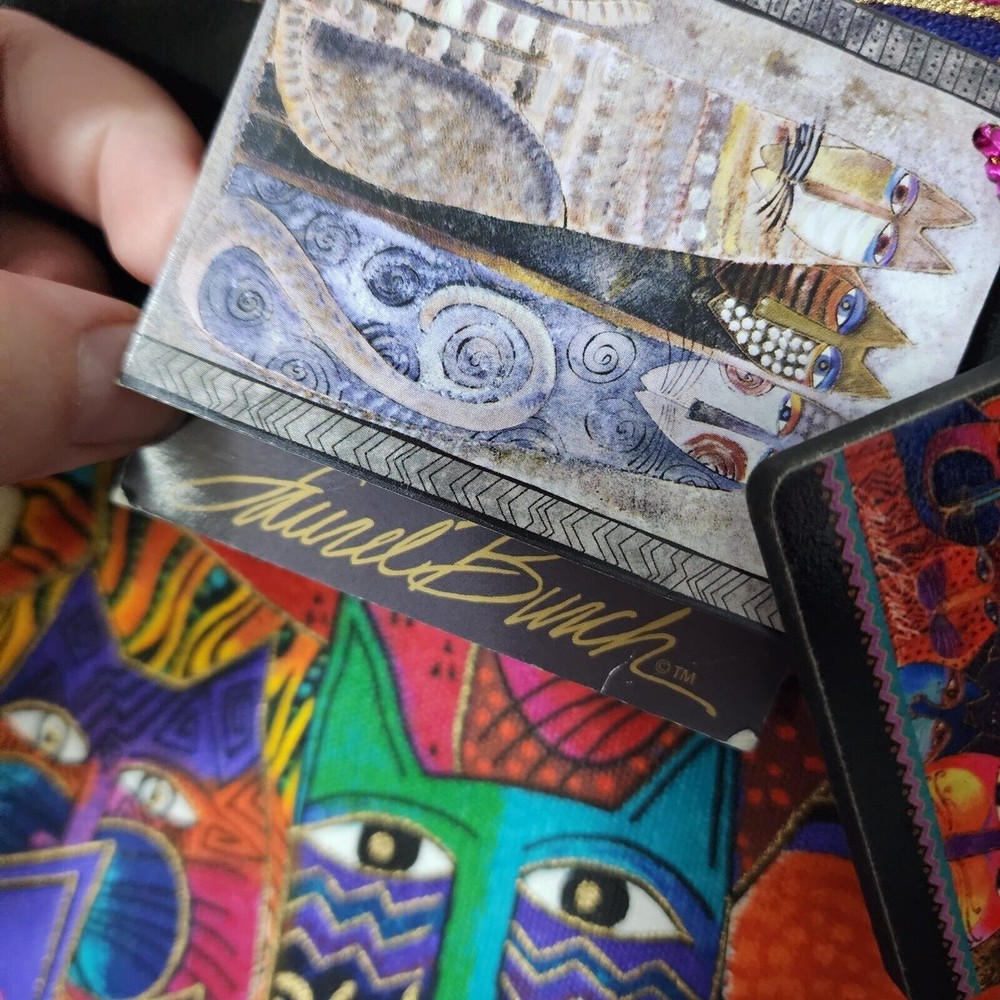 Laurel Burch Bag Cat Fantasticats Large Beach Travel Tote Big Colorful - Picture 4 of 10